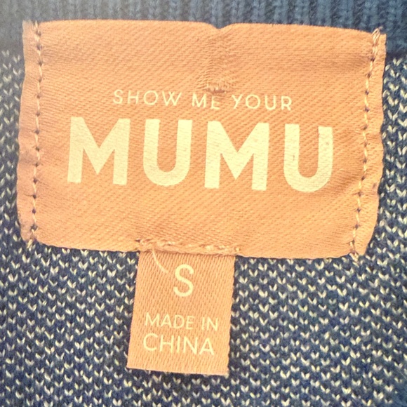 Show Me Your Mumu Blue Sleeveless Dress with White Stars Size S NWOT - Picture 4 of 5